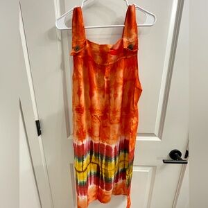 Vibrant Tie-Dye Sleeveless Dress